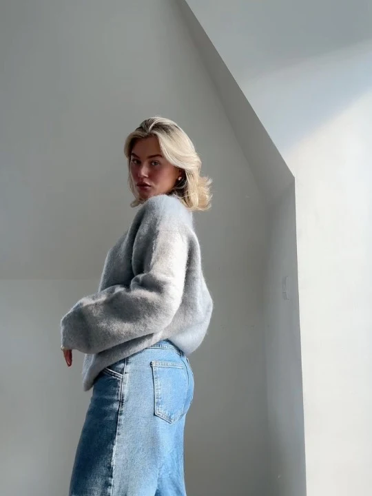 Pull en maille Mohair doux et confortable