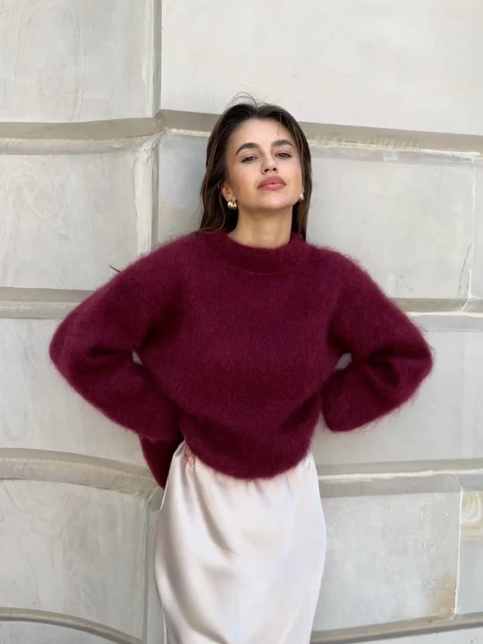 Pull en maille Mohair doux et confortable