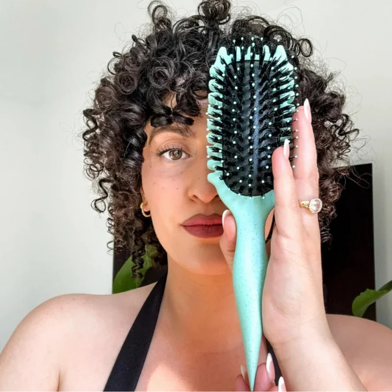 Brosse de coiffage pour cheveux bouclés pour boucles parfaites sans effort