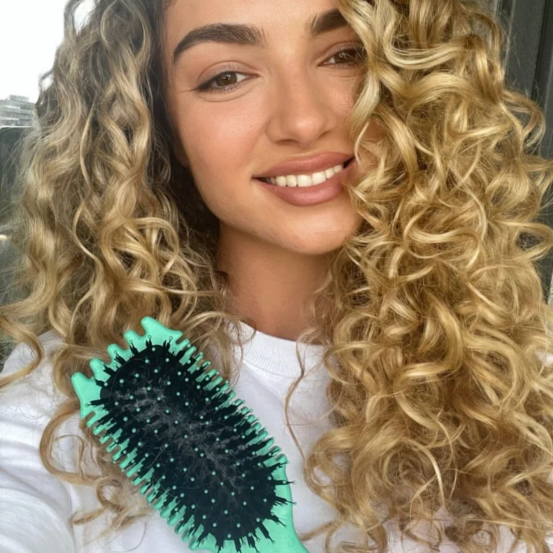 Brosse de coiffage pour cheveux bouclés pour boucles parfaites sans effort