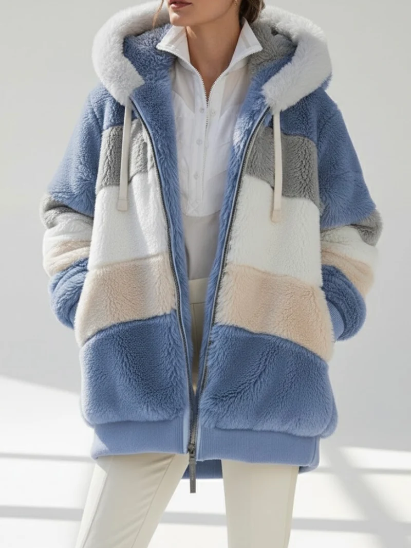 Aléana | La veste d’hiver élégante et chaude avec capuche et fermeture éclair
