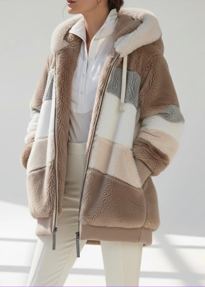 Aléana | La veste d’hiver élégante et chaude avec capuche et fermeture éclair