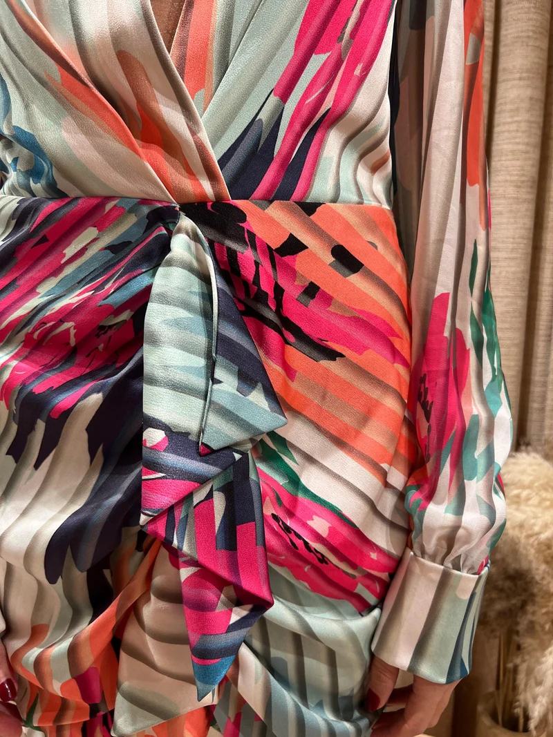 Robe courte multicolore