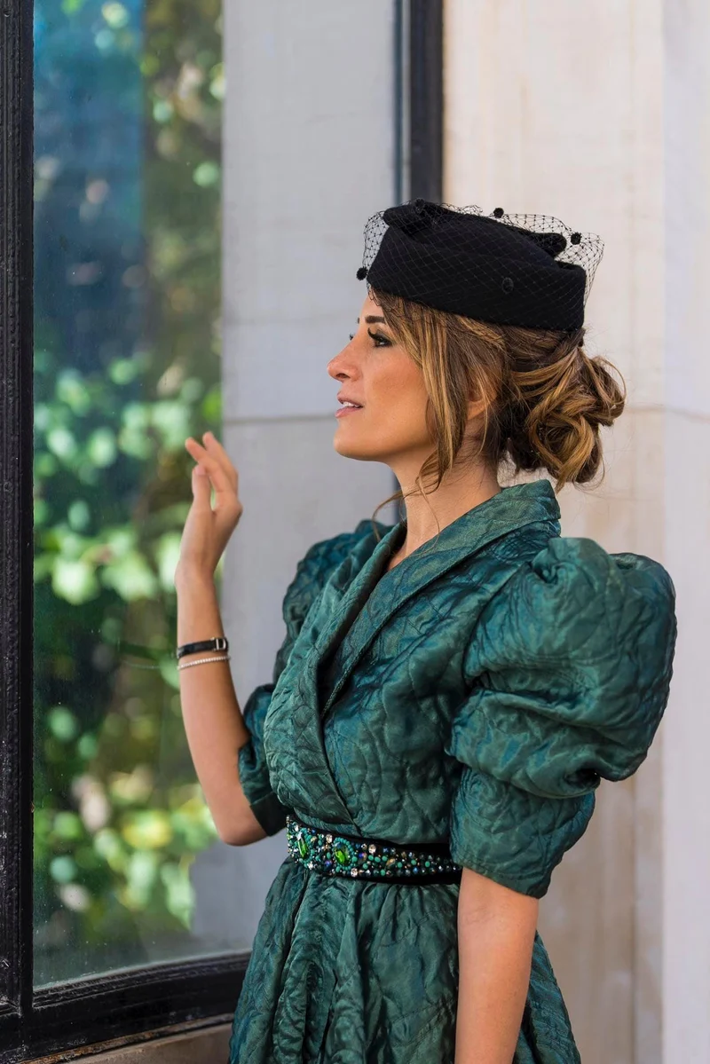 Robe longue du soir aliénor verte
