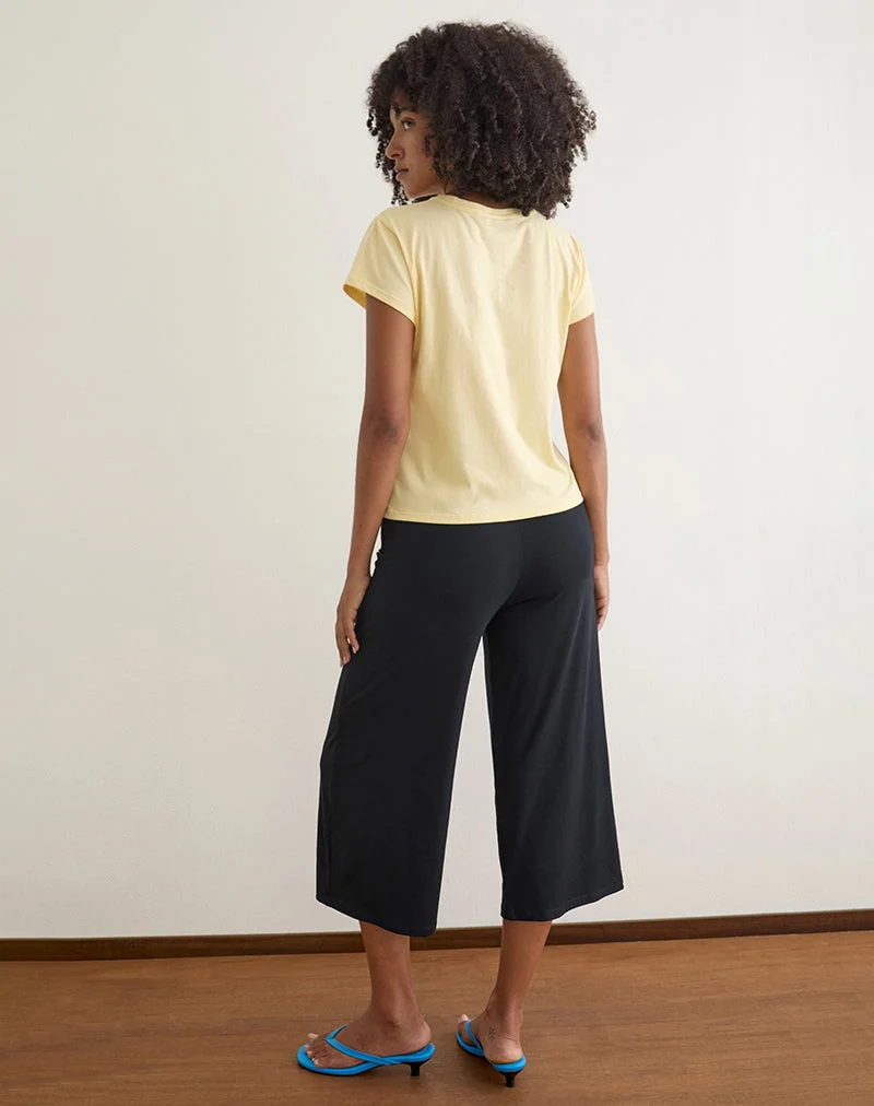 T-shirt ample Clio couleur citron avec imprimé « I Have No Idea »