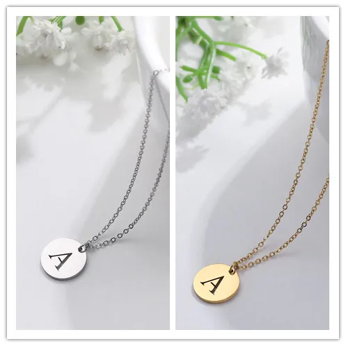 Collier Pendentif Lettre en Or Élégant