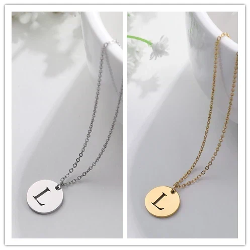 Collier Pendentif Lettre en Or Élégant