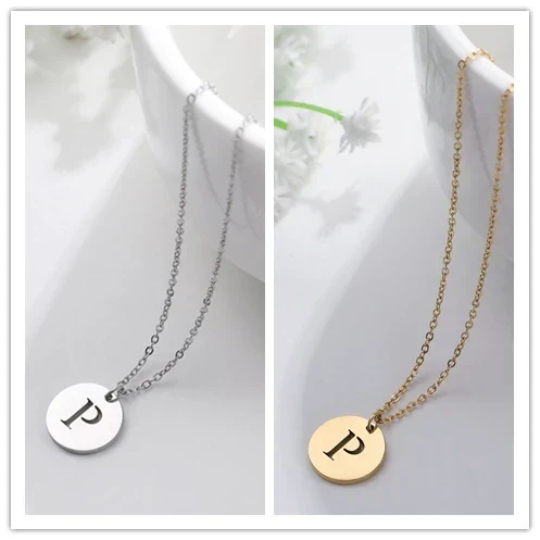 Collier Pendentif Lettre en Or Élégant