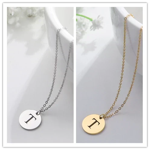 Collier Pendentif Lettre en Or Élégant