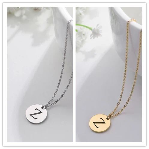Collier Pendentif Lettre en Or Élégant