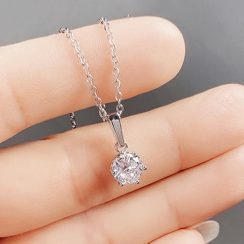 Collier Pendentif Classique en Zirconium