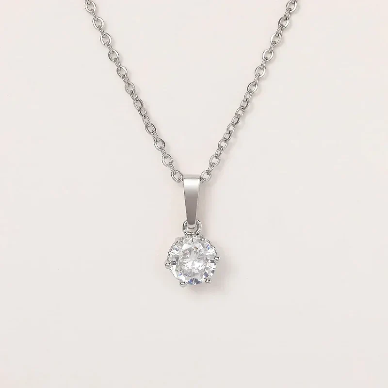 Collier Pendentif Classique en Zirconium