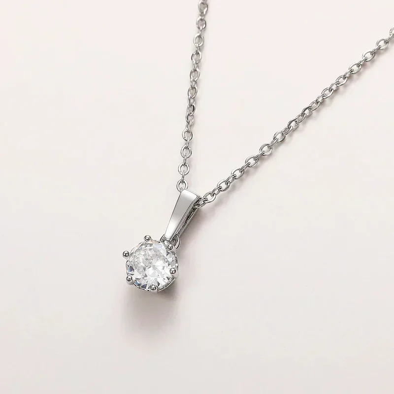 Collier Pendentif Classique en Zirconium