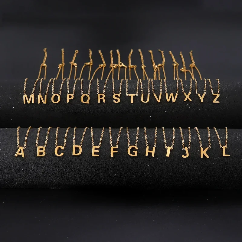 Collier Pendentif Alphabet Brillant