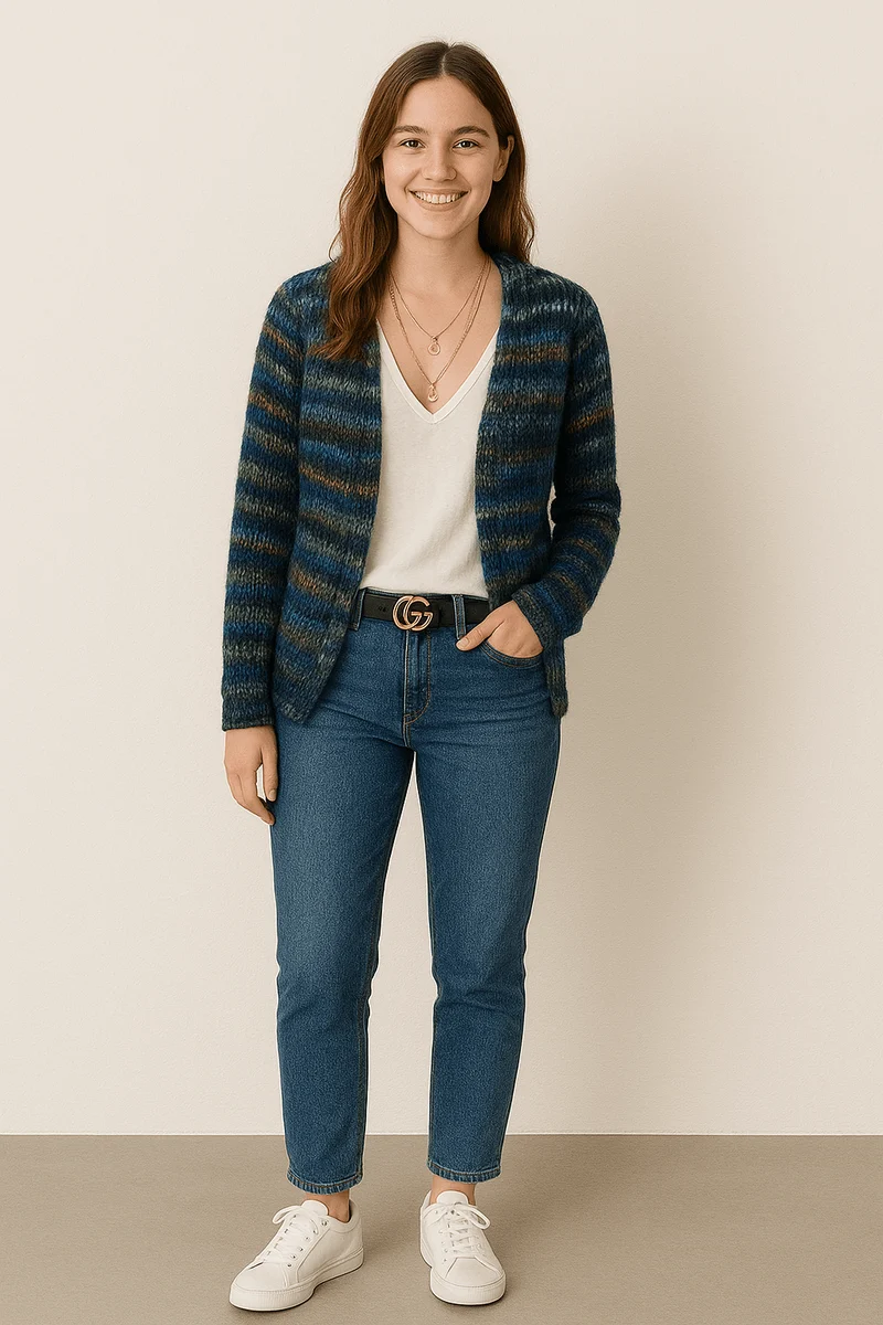 Pamela | Cardigan multicolore pour femme | Moderne