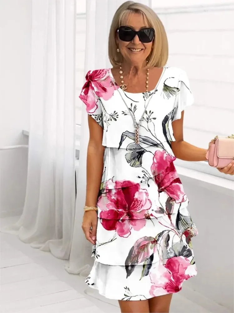 Blanche | Robe Fluide à Volants