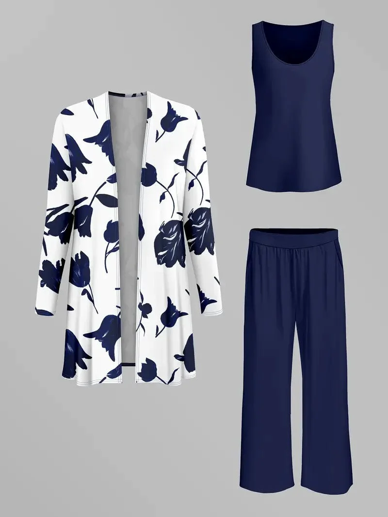 Éliane | Ensemble 3 Pièces Bleu Marine