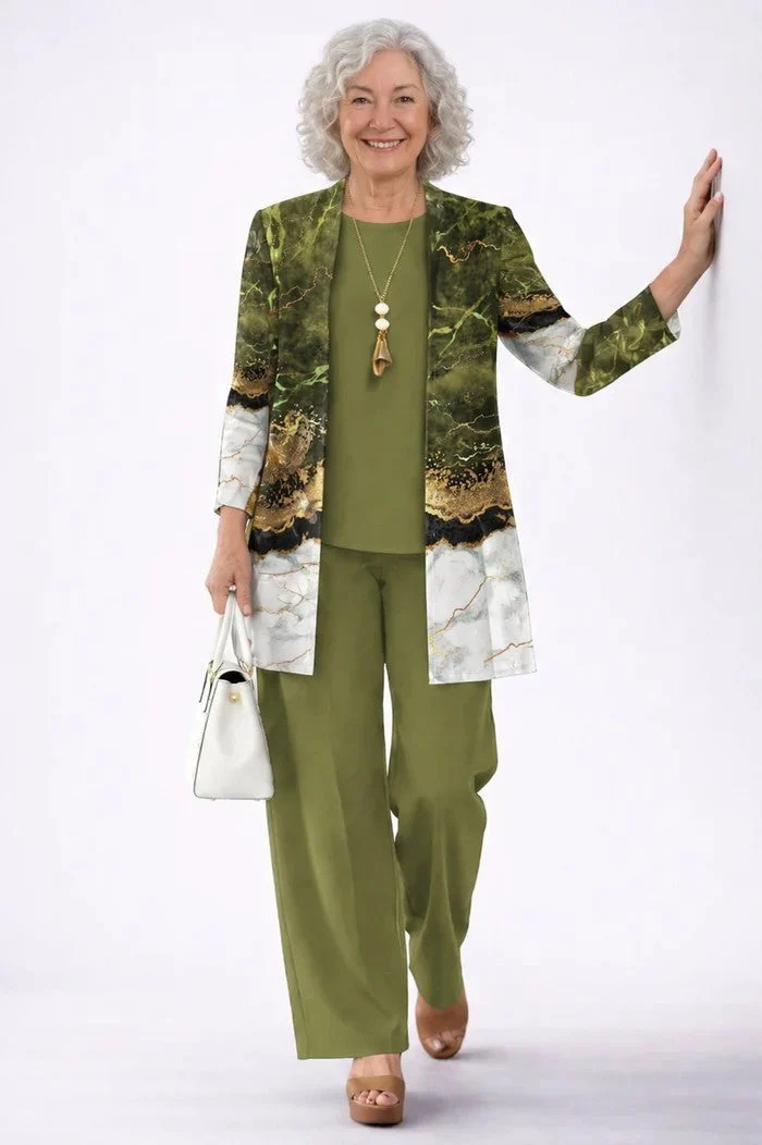 Madeleine | Ensemble 3 Pièces Vert Sauge