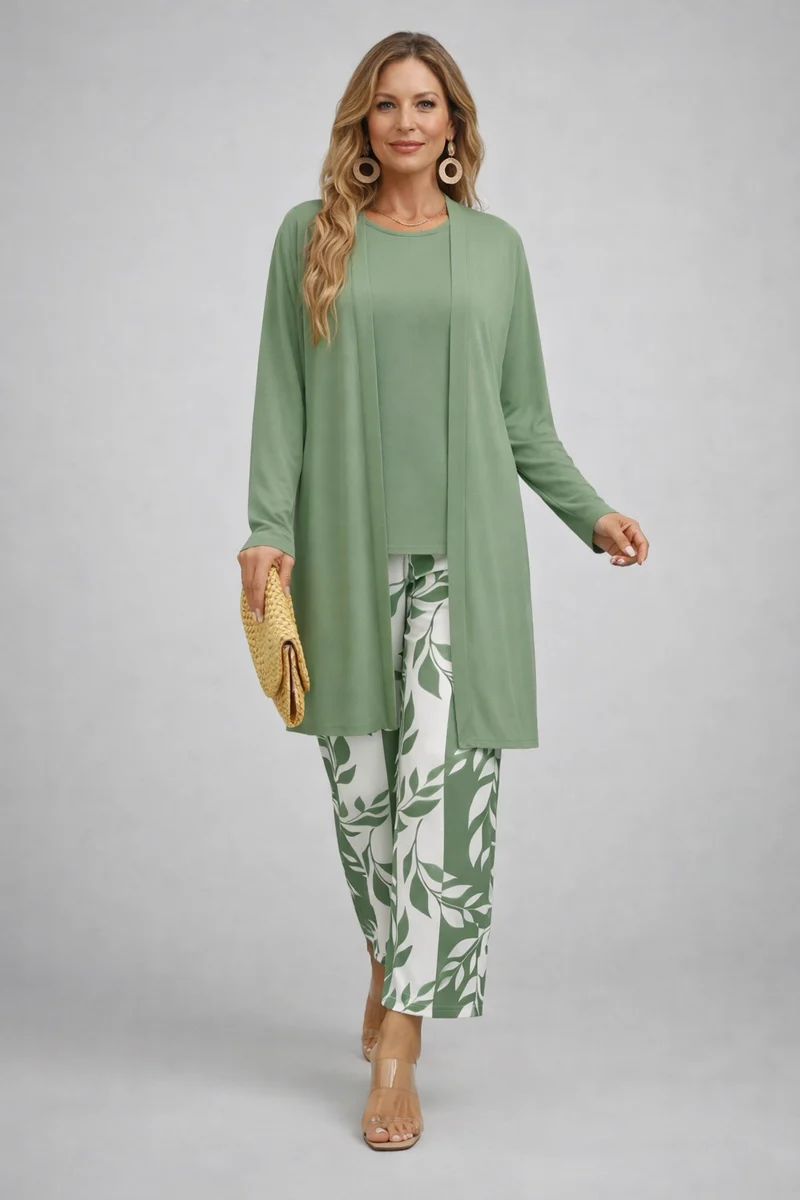 Irène | Ensemble 3 Pièces Vert