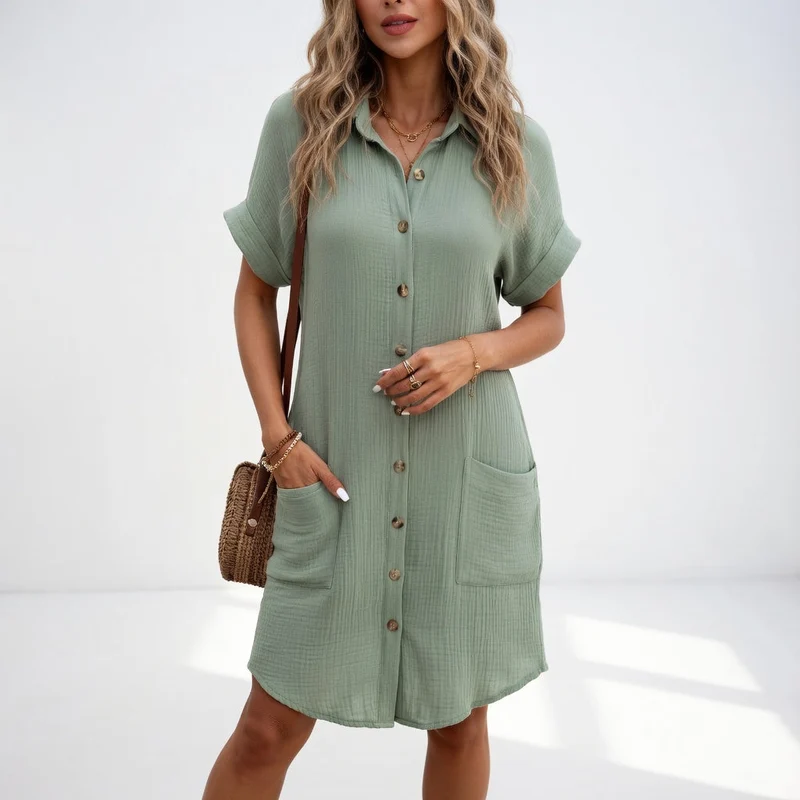 Béatrice | Robe Chemise Fluide