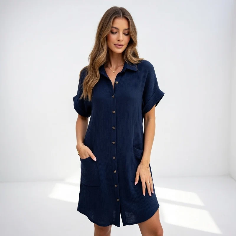 Béatrice | Robe Chemise Fluide