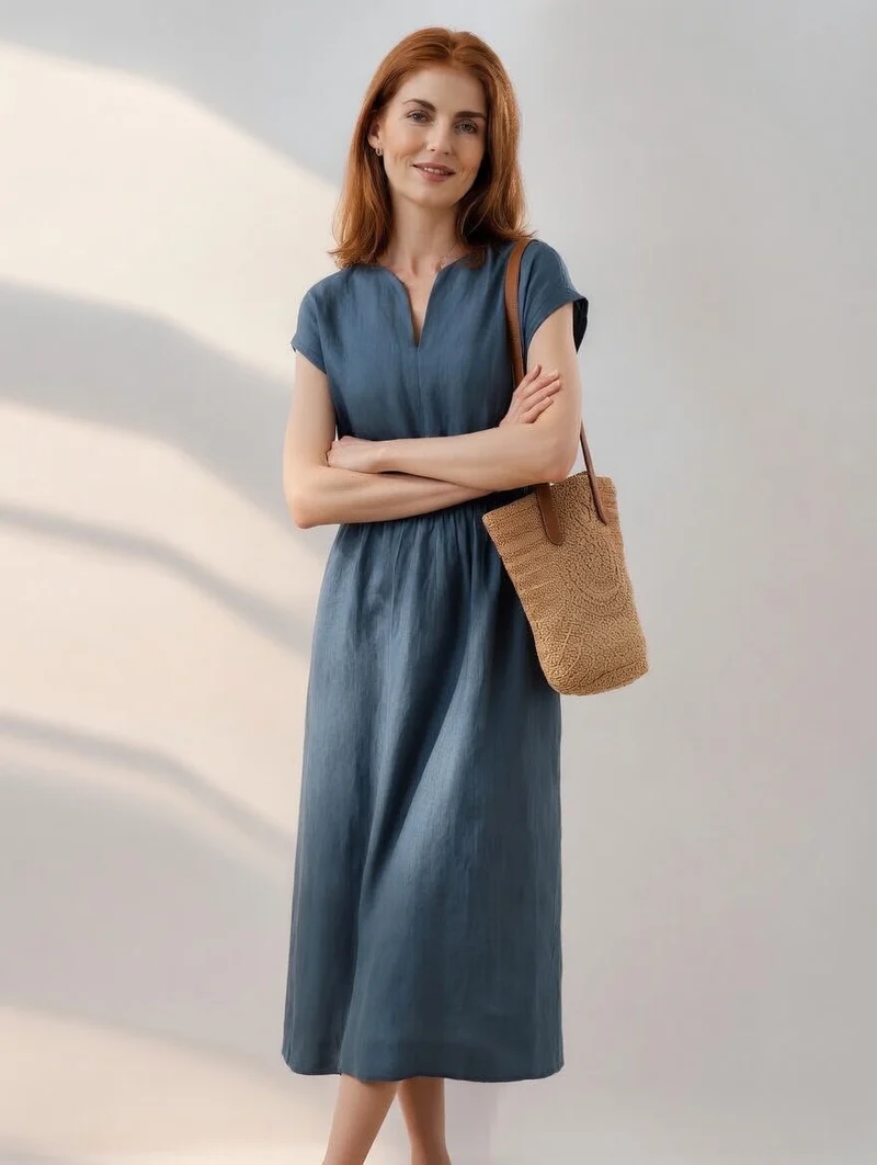 Lina | Robe Midi en Lin