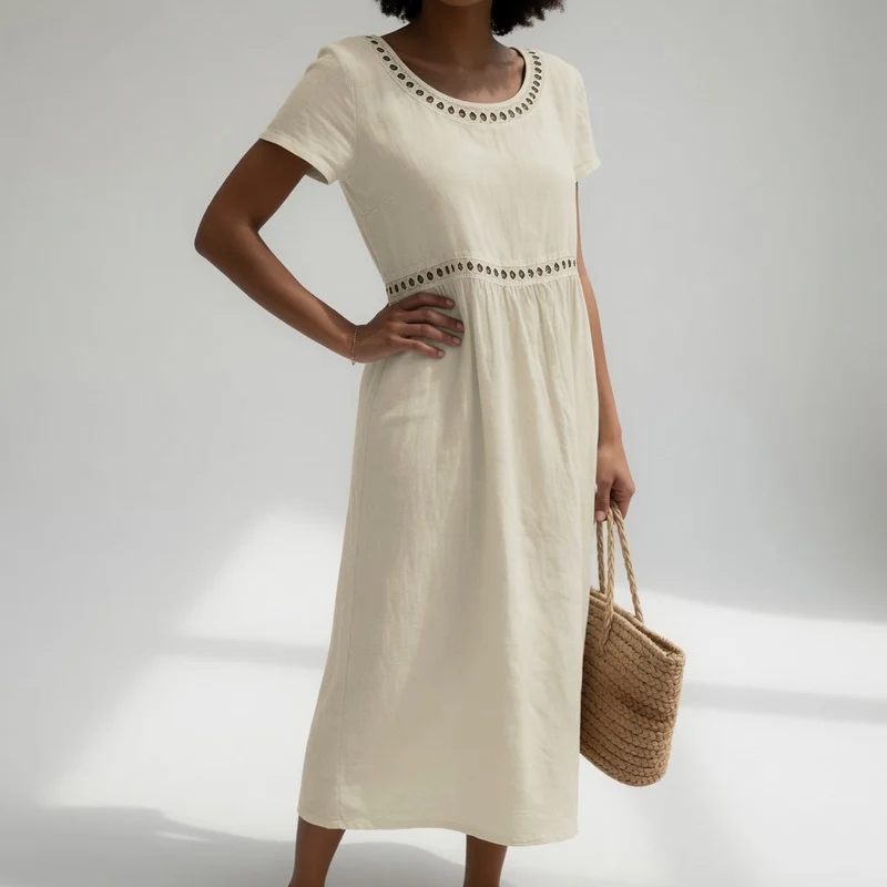 Pernelle | Robe Midi Brodée