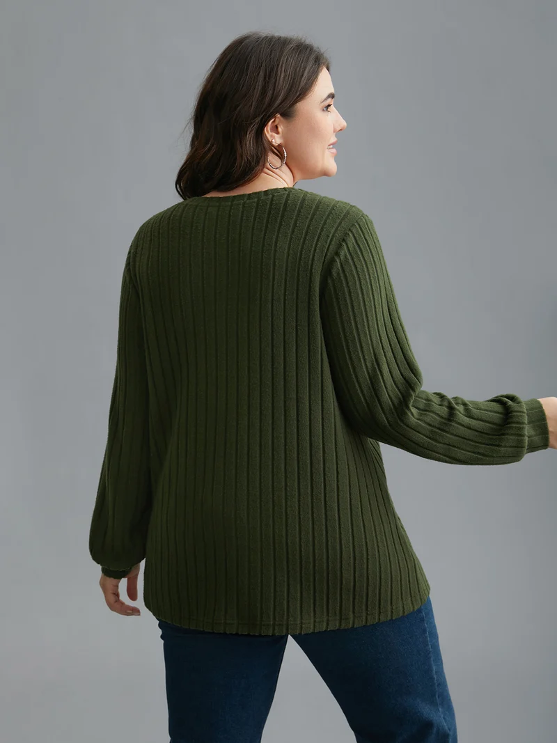 Leopard Shoulders Stretchy Textured T-shirt