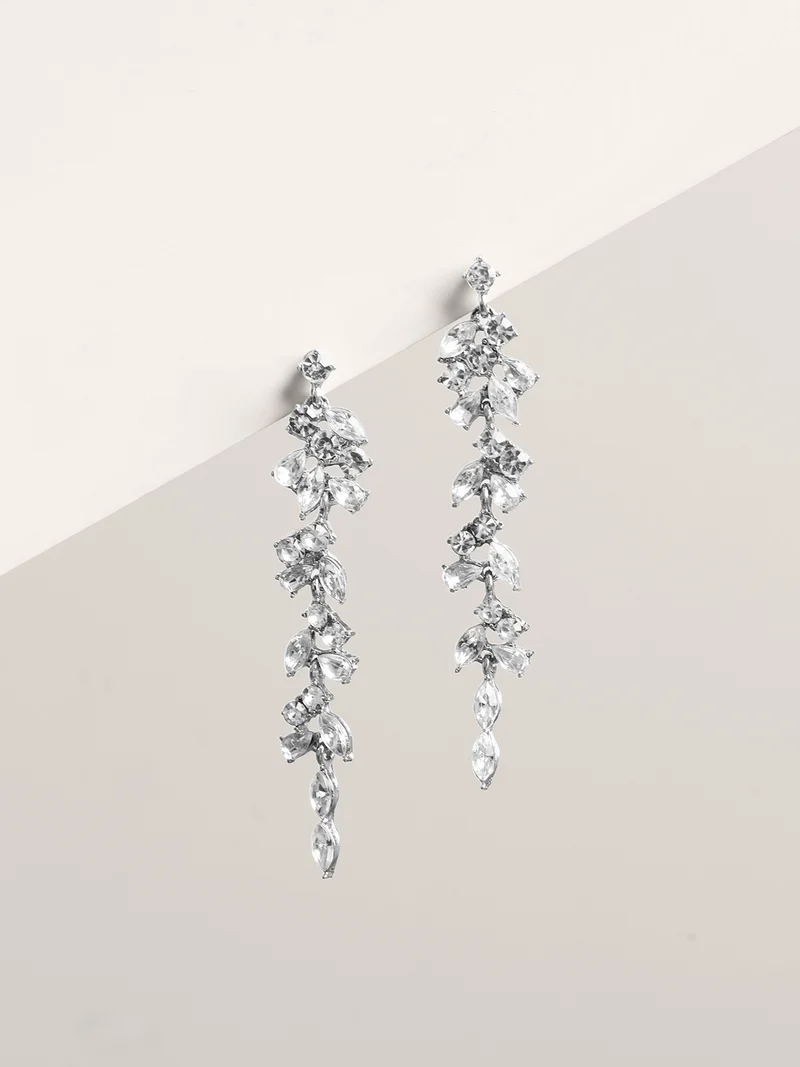 Zirconium Drill Drop Earrings