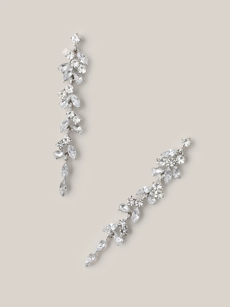 Zirconium Drill Drop Earrings