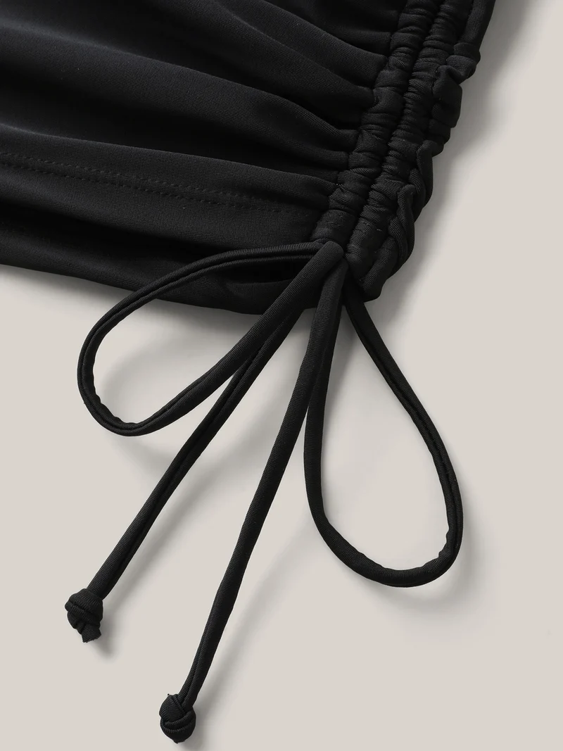 Multi-Color Webbing Side Drawstring Swim Bottoms
