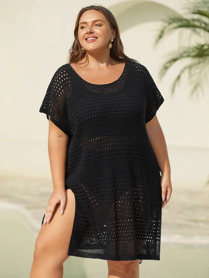 Back Butterfly Cut-Out Slit Swim Cover-up