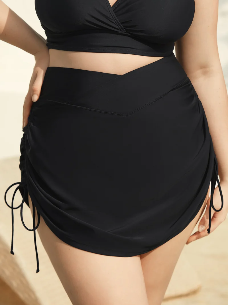 Drawstring Adjustable Coverage Ruched Swim Bottoms
