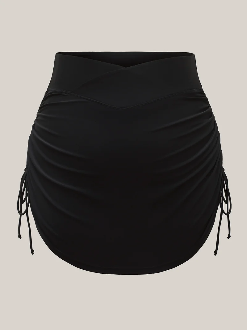 Drawstring Adjustable Coverage Ruched Swim Bottoms