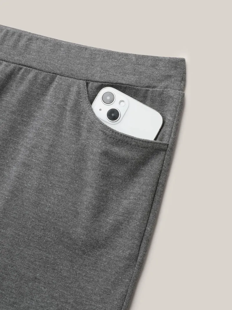 Heathered Mid-Rise Skinny-Fit Leggings