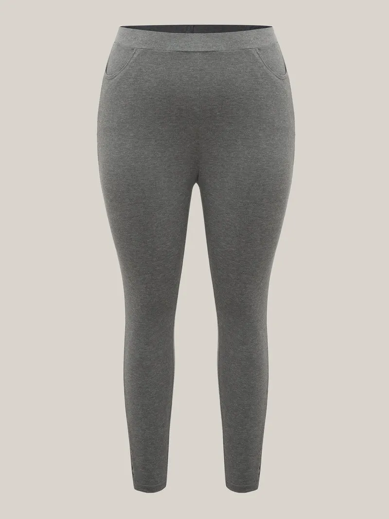 Heathered Mid-Rise Skinny-Fit Leggings