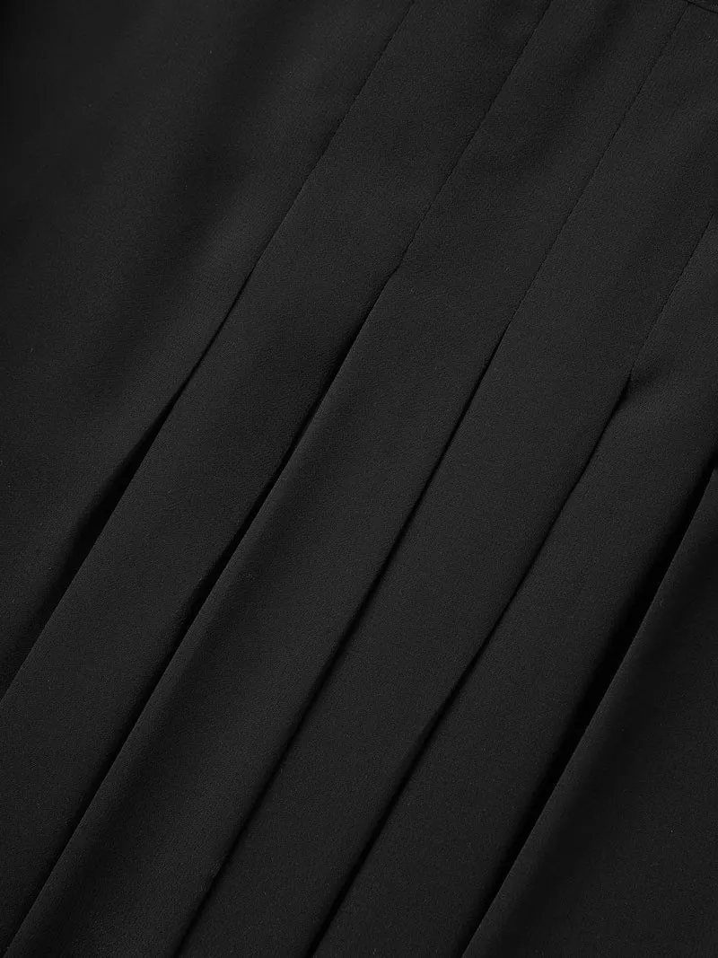 Petal Sleeve Pleated Sheer Shirt
