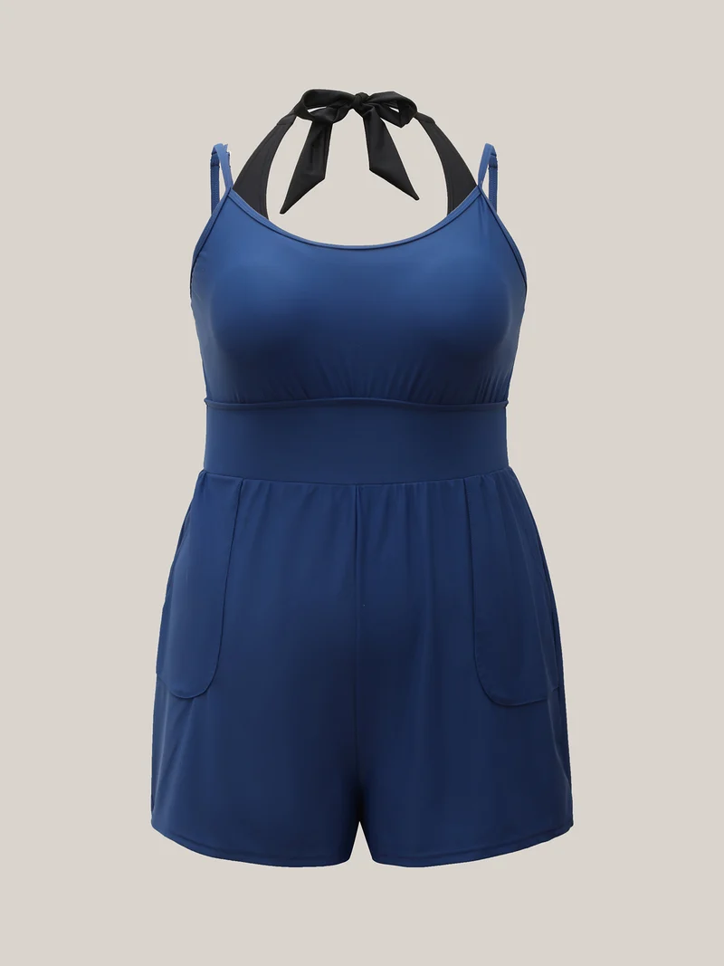 Pocket Fit and Flare One-Piece Swimsuit