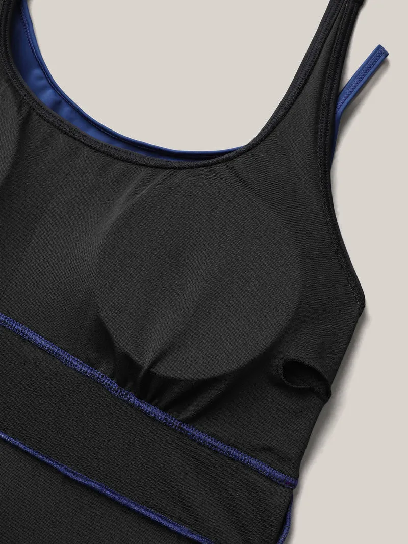 Pocket Fit and Flare One-Piece Swimsuit
