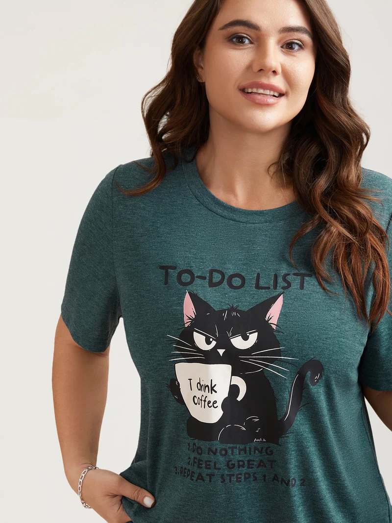 Cat To-Do List Heathered T-Shirt