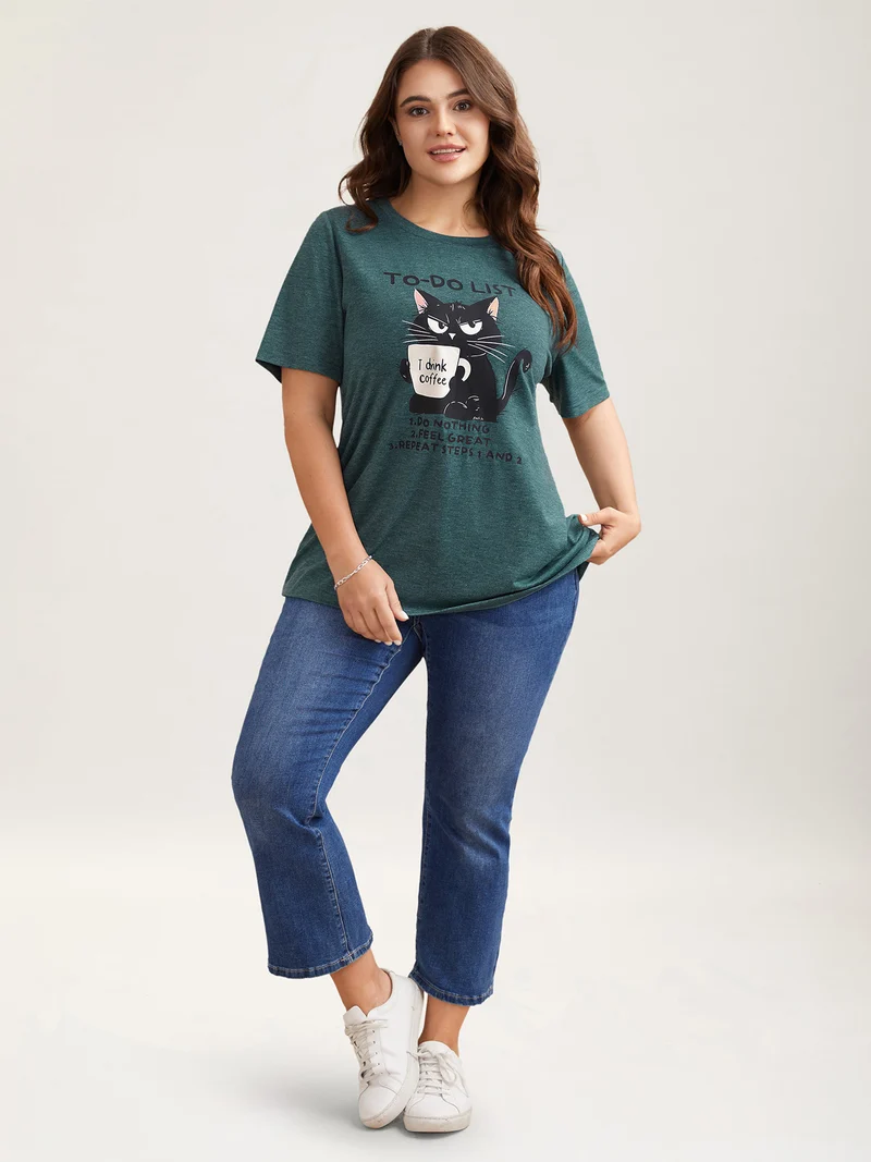 Cat To-Do List Heathered T-Shirt