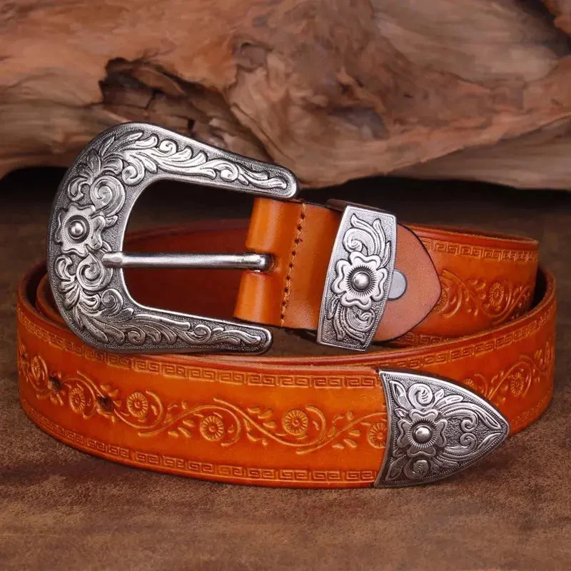 Ceinture pour homme avec imprimé floral