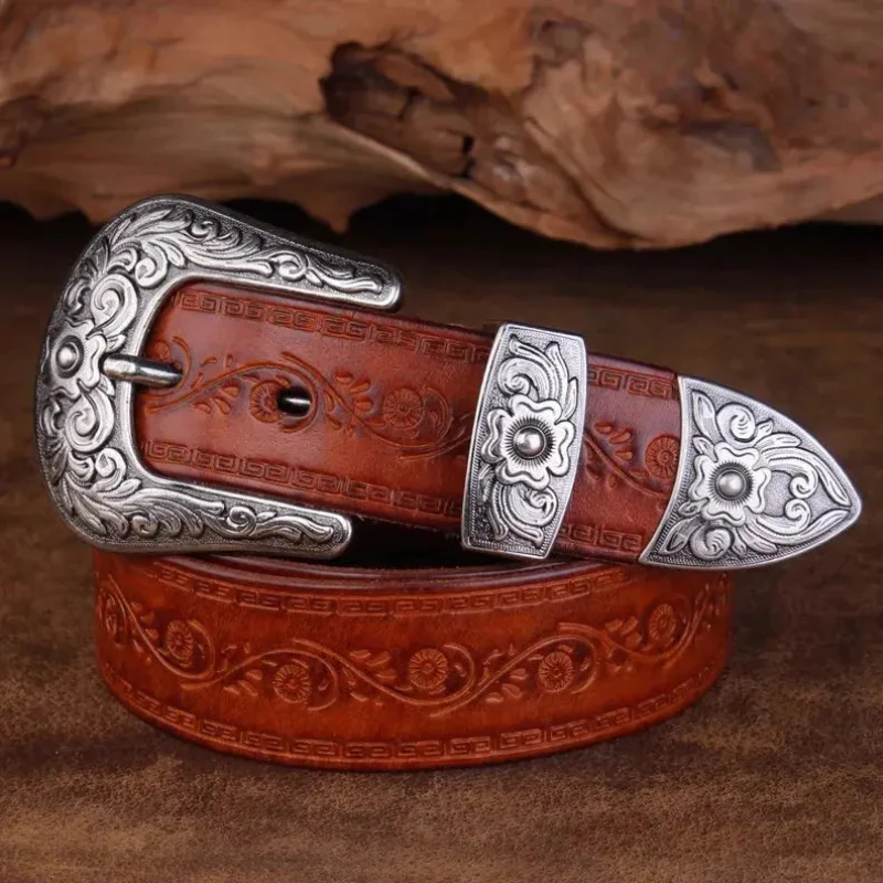 Ceinture pour homme avec imprimé floral