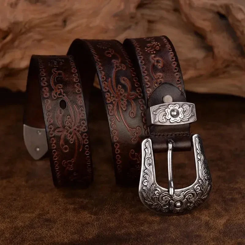 Ceinture pour homme avec imprimé floral
