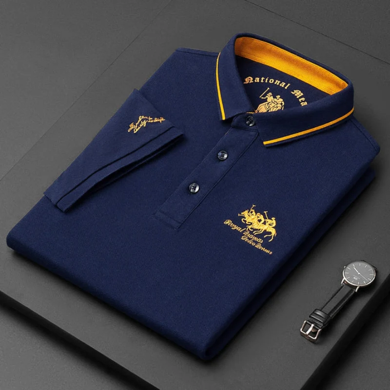 Polo pour homme à manches courtes avec détails brodés