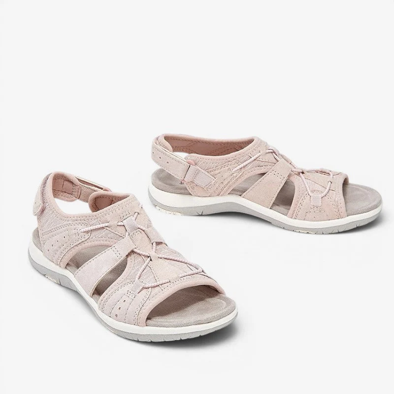 Sandales pour femme à bout rond avec bride réglable en Velcro