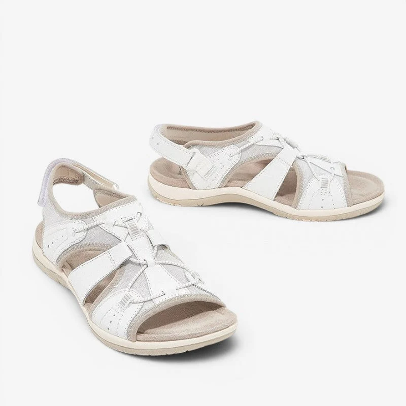 Sandales pour femme à bout rond avec bride réglable en Velcro