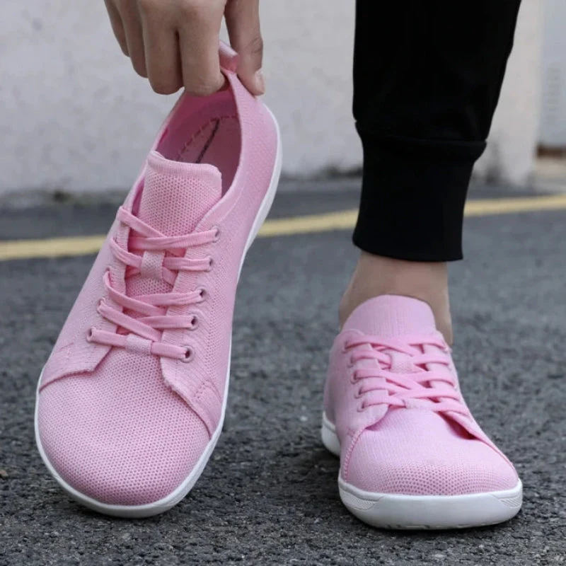 Baskets décontractées à bout large avec fermeture à lacets