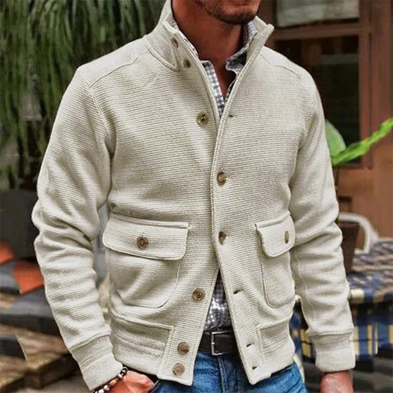 Jonas – Veste Manches Longues Avec Col Montant Et Poches