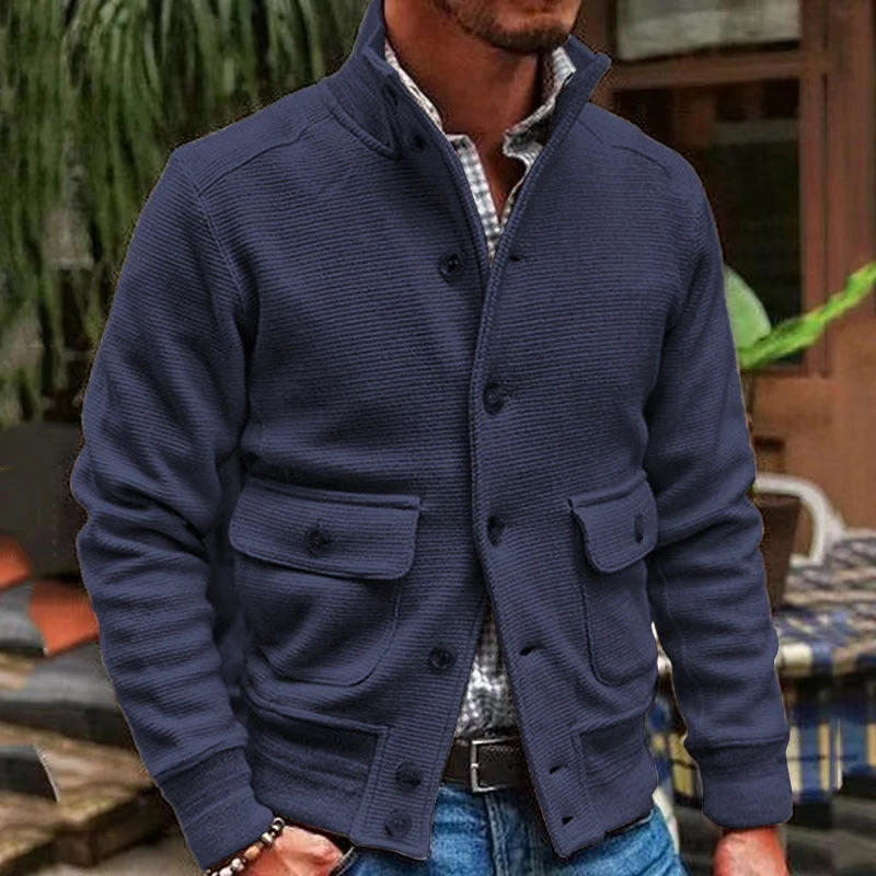 Jonas – Veste Manches Longues Avec Col Montant Et Poches